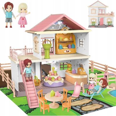 inna (Inny) MINIATUROWY DOMEK DLA LALEK 2-POZIOMY AKCESORIA LALKI ZESTAW DLA DZIECI inna (Inny) MINIATUROWY DOMEK DLA LALEK 2-POZIOMY AKCESORIA LALKI ZESTAW DLA DZIECI