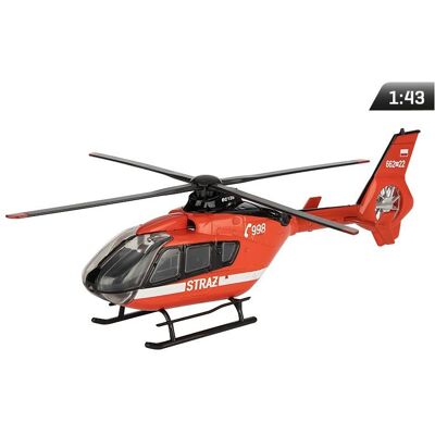 Carmotion Model 1:43, Helikopter Straż EC-135, czerwony Carmotion Model 1:43, Helikopter Straż EC-135, czerwony