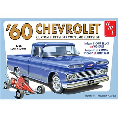 Model Plastikowy - Samochód 1:25 1960 Chevy Custom Fleetside Pickup w/Go Kart 2T - AMT1063 Model Plastikowy - Samochód 1:25 1960 Chevy Custom Fleetside Pickup w/Go Kart 2T - AMT1063