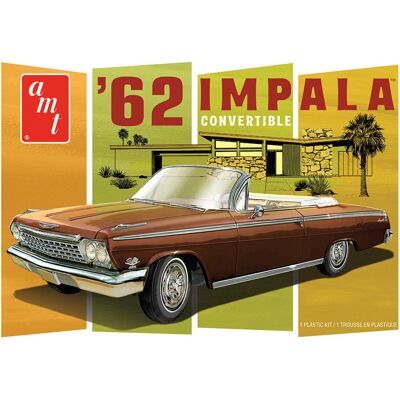 Model Plastikowy - Samochód 1:25 1962 Chevy Impala Convertible - AMT1355 Model Plastikowy - Samochód 1:25 1962 Chevy Impala Convertible - AMT1355