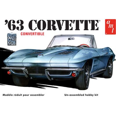 Model Plastikowy - Samochód 1:25 1963 Chevy Corvette Convertible - AMT1335 Model Plastikowy - Samochód 1:25 1963 Chevy Corvette Convertible - AMT1335