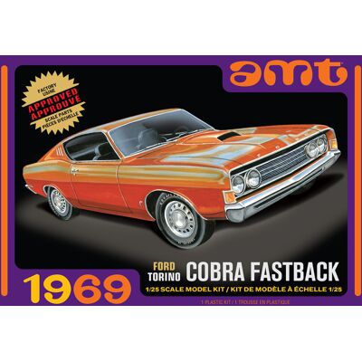 Model Plastikowy - Samochód 1969 Ford Torino Cobra Fastback 2T - AMT1217 Model Plastikowy - Samochód 1969 Ford Torino Cobra Fastback 2T - AMT1217