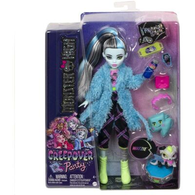 Mattel Monster High Creepover Party Frankie Stein Lalka Potwór Piżamowe Party 4+ Mattel Monster High Creepover Party Frankie Stein Lalka Potwór Piżamowe Party 4+