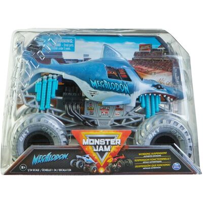 Monster Cable Jam, Megalodon Monster Truck, Kolekcjonerski Pojazd Odlewany Ciśnieniowo, Skala 1:24, Zabawki Dla Dzieci Dla Chłopców W Wieku Od 3 Lat Monster Cable Jam, Megalodon Monster Truck, Kolekcjonerski Pojazd Odlewany Ciśnieniowo, Skala 1:24, Zabawki Dla Dzieci Dla Chłopców W Wieku Od 3 Lat