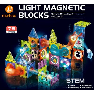 Inny producent morkka Klocki magnetyczne, 75szt. STEM zabawka dla dzieci w wieku 3, 4, 5, 6, 7, 8 lat, zestaw klocków, prezent dla 3-12 chłopców i dziewczynek, blo.. Inny producent morkka Klocki magnetyczne, 75szt. STEM zabawka dla dzieci w wieku 3, 4, 5, 6, 7, 8 lat, zestaw klocków, prezent dla 3-12 chłopców i dziewczynek, blo..