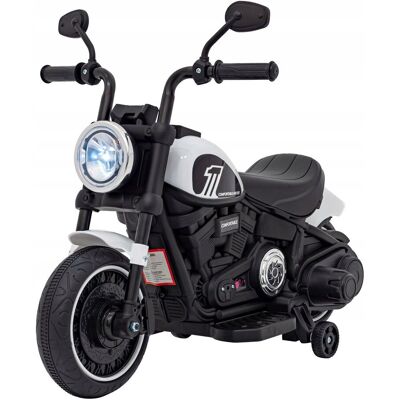 Bemi, Motorek na akumulator Chopper 1 Silnik 6V Biały Bemi, Motorek na akumulator Chopper 1 Silnik 6V Biały