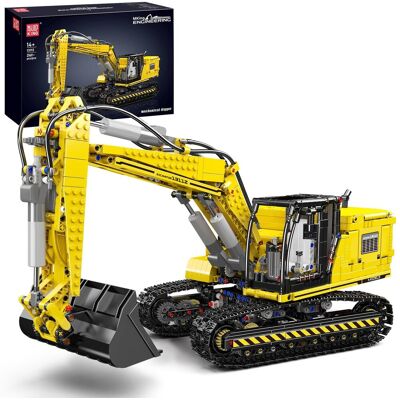 Mould King Technik koparka, aplikacja zdalnie sterowana, zmotoryzowana koparka gąsienicowa, model High-Tech, model ciężarówki, klocki zaciskowe, zes.. Mould King Technik koparka, aplikacja zdalnie sterowana, zmotoryzowana koparka gąsienicowa, model High-Tech, model ciężarówki, klocki zaciskowe, zes..
