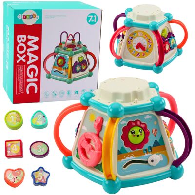 Lean Toys Multifunkcyjna Kostka Edukacyjna Sorter 7W1 Światła Dźwięki Lean Toys Multifunkcyjna Kostka Edukacyjna Sorter 7W1 Światła Dźwięki