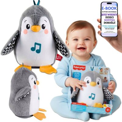 Fisher Price MUZYCZNY PINGWINEK MASKOTKA DLA NIEMOWLĄT 0+ INTERAKTYWNA ZABAWKA SENSORYCZNA PREZENT ŚWIATECZNY DLA NIEMOWLAKA + EBOOK-2 Fisher Price MUZYCZNY PINGWINEK MASKOTKA DLA NIEMOWLĄT 0+ INTERAKTYWNA ZABAWKA SENSORYCZNA PREZENT ŚWIATECZNY DLA NIEMOWLAKA + EBOOK-2