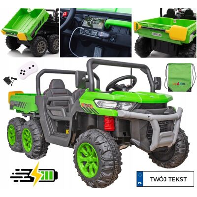 Joy4Kids NAJMOCNIEJSZY 24V 9AH 4x200W FARMER TRUCK dwuosobowy KOŁA EVA KIPER SKÓRA Joy4Kids NAJMOCNIEJSZY 24V 9AH 4x200W FARMER TRUCK dwuosobowy KOŁA EVA KIPER SKÓRA