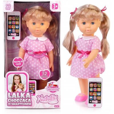 Artyk Natalia Chodząca ze Smartfonem Interaktywna Lalka 41 Cm Artyk Natalia Chodząca ze Smartfonem Interaktywna Lalka 41 Cm