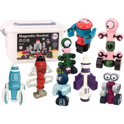 Lean Toys ND24_18426 Klocki Magnetyczne Kosmos Rakieta Zest Lean Toys ND24_18426 Klocki Magnetyczne Kosmos Rakieta Zest