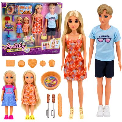 Pozostałe ND24_30155 Zestaw Lalki Anlily Rodzina Dzieci Akc Pozostałe ND24_30155 Zestaw Lalki Anlily Rodzina Dzieci Akc