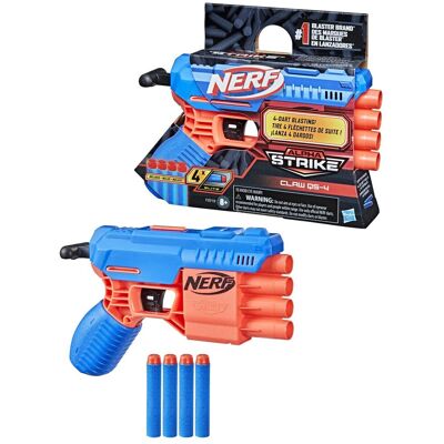 Nerf Alpha Strike Claw QS-4 Blaster 4 Official Nerf Elite Foam Darts Nerf Alpha Strike Claw QS-4 Blaster 4 Official Nerf Elite Foam Darts