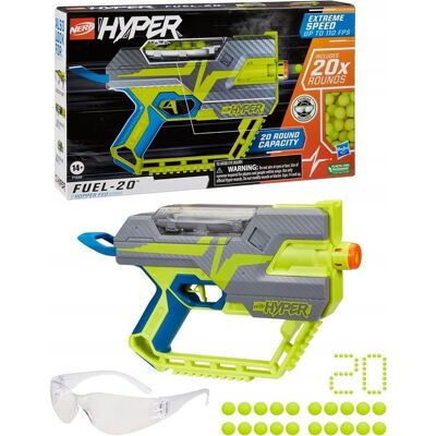 Hasbro NERF HYPER FUEL-20 Wyrzutnia 20 KULEK OKULARY OCHRONNE PISTOLET KARABIN Hasbro NERF HYPER FUEL-20 Wyrzutnia 20 KULEK OKULARY OCHRONNE PISTOLET KARABIN