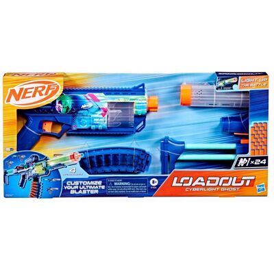 Hasbro Nerf Loadout Cyberlight Ghost świeci Wyrzutnia Blaster 24 strzałki N1 G1824 Hasbro Nerf Loadout Cyberlight Ghost świeci Wyrzutnia Blaster 24 strzałki N1 G1824