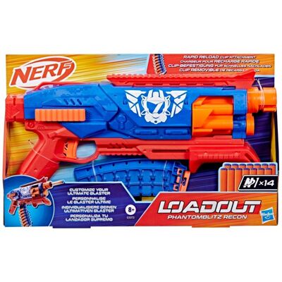 Hasbro Nerf Loadout Phantomblitz Recon Wyrzutnia Blaster 14 strzałek N1 G3372 Hasbro Nerf Loadout Phantomblitz Recon Wyrzutnia Blaster 14 strzałek N1 G3372