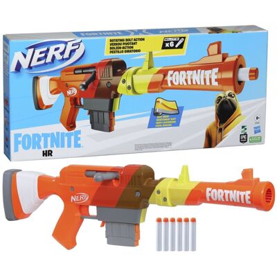 Hasbro Nerf x Fortnite, wyrzutnia automat HR + 6 strzełek, F4107 Hasbro Nerf x Fortnite, wyrzutnia automat HR + 6 strzełek, F4107