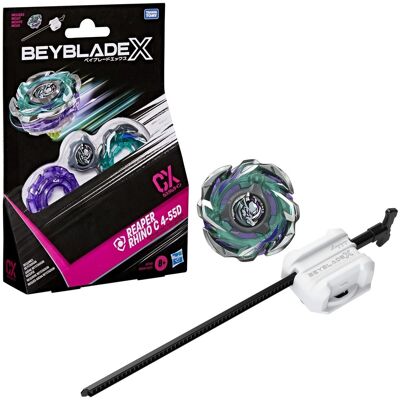 Hasbro Pakiet startowy Beyblade X Reaper Rhino C 4-55D CX, bączek i wyrzutnia Hasbro Pakiet startowy Beyblade X Reaper Rhino C 4-55D CX, bączek i wyrzutnia