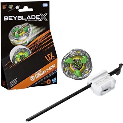 Hasbro Pakiet startowy Beyblade X Stun Medusa 9-60GB UX, bączek i wyrzutnia Hasbro Pakiet startowy Beyblade X Stun Medusa 9-60GB UX, bączek i wyrzutnia