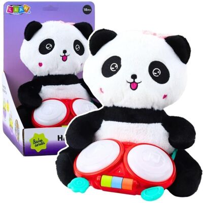 LEANToys Panda pluszowa z bębenkami LEANToys Panda pluszowa z bębenkami