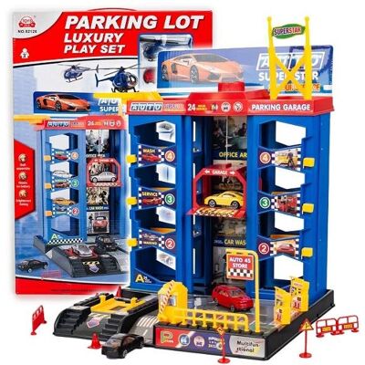 Nobo Kids Parking Garaż Samochodowy Wielopoziomowy z Windą Helikopter + Autka Nobo Kids Parking Garaż Samochodowy Wielopoziomowy z Windą Helikopter + Autka