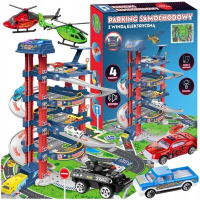 JIMMY Parking Samochodowy Z Windą Elektryczną Garaż Autka JIMMY Parking Samochodowy Z Windą Elektryczną Garaż Autka