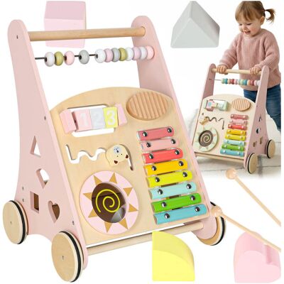 Artemis Pchacz Drewniany Chodzik dla Dzieci Tablica Manipulacyjna Liczydło Sorter Artemis Pchacz Drewniany Chodzik dla Dzieci Tablica Manipulacyjna Liczydło Sorter