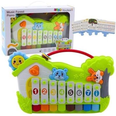LEANToys Pianinko leśne z nutami LEANToys Pianinko leśne z nutami