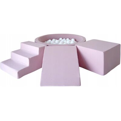 Monio for Kids Piankowy zestaw do zabawy z basenem 30x90/200szt. piłek- róż - DOWOLNY MIX Monio for Kids Piankowy zestaw do zabawy z basenem 30x90/200szt. piłek- róż - DOWOLNY MIX