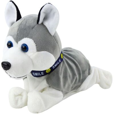 LEANToys Pies pluszowy interaktywny Husky na baterie LEANToys Pies pluszowy interaktywny Husky na baterie