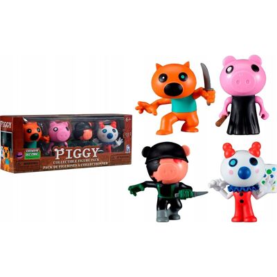 Funko Piggy - Zestaw 4 figurek 8 cm - Postacie z gier wideo - Lansay Funko Piggy - Zestaw 4 figurek 8 cm - Postacie z gier wideo - Lansay