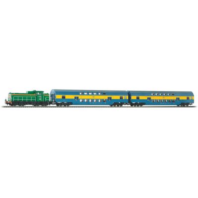 Piko, Zestaw osobowy PKP z SM42 + wagony piętrowe, 6+ Piko, Zestaw osobowy PKP z SM42 + wagony piętrowe, 6+
