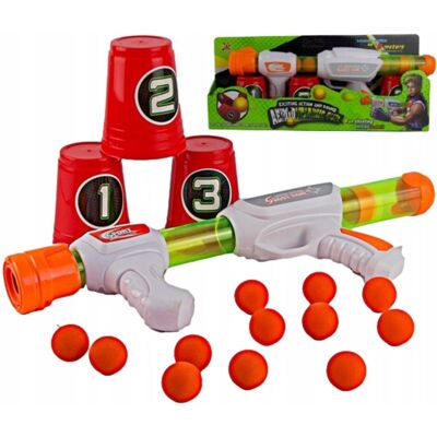 Creative Pistolet Na Miękkie Kulki Piłki Piankowe Wyrzutnia Creative Pistolet Na Miękkie Kulki Piłki Piankowe Wyrzutnia