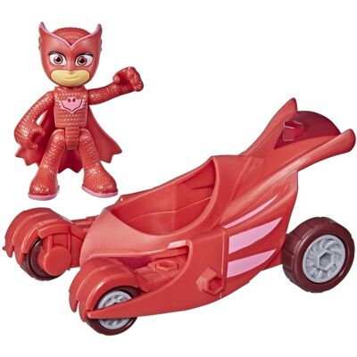 PJ Masks Sowa szybowiec zabawka przedszkolna, owlette samochód z owlette figurka dla dzieci w wieku od 3 lat wielokolorowa F2129 PJ Masks Sowa szybowiec zabawka przedszkolna, owlette samochód z owlette figurka dla dzieci w wieku od 3 lat wielokolorowa F2129
