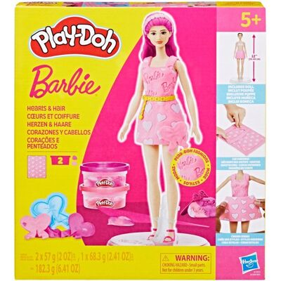 Hasbro Play-Doh Barbie Projektantka Fryzury i serduszka Lalka z akcesoriami G13575L0 Hasbro Play-Doh Barbie Projektantka Fryzury i serduszka Lalka z akcesoriami G13575L0