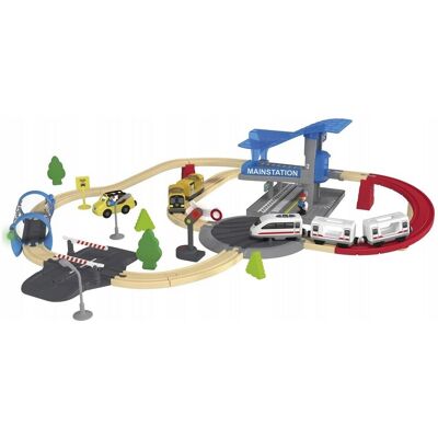 Play Tive Playtive Drewniana kolejka Pociąg miejski DUŻY ZESTAW 51 ELEMENTÓW Play Tive Playtive Drewniana kolejka Pociąg miejski DUŻY ZESTAW 51 ELEMENTÓW