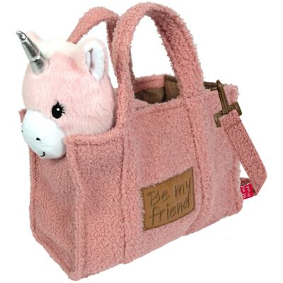 Perletti Pluszowy jednorożec z torbą 28 cm - uroczy towarzysz dla dzieci Perletti Pluszowy jednorożec z torbą 28 cm - uroczy towarzysz dla dzieci