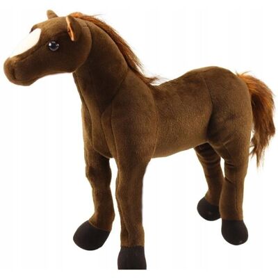 Lean Toys Pluszowy Koń Pluszak Maskotka Przytulanka Ciemnobrązowy 40cm x 37cm Lean Toys Pluszowy Koń Pluszak Maskotka Przytulanka Ciemnobrązowy 40cm x 37cm