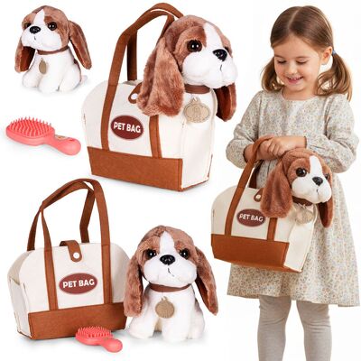 Multistore Pluszowy piesek w torebce beagle maskotka dla dziecka + szczotka do pielęgnacji Multistore Pluszowy piesek w torebce beagle maskotka dla dziecka + szczotka do pielęgnacji