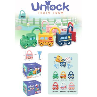 Lean Toys Pociąg Skarbów z Wagonami dla Dzieci Lean Toys Pociąg Skarbów z Wagonami dla Dzieci
