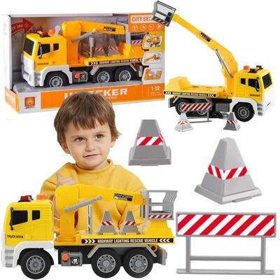 Inny producent Pojazd Budowalny Z Podnośnikiem Koszowym Efekty Świetlne Pachołki Barierka Inny producent Pojazd Budowalny Z Podnośnikiem Koszowym Efekty Świetlne Pachołki Barierka