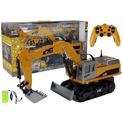 Import LEANToys Pojazd Budowlany Koparka Rc Zdalnie Sterowana 2.4G R/C Światła Żółty Import LEANToys Pojazd Budowlany Koparka Rc Zdalnie Sterowana 2.4G R/C Światła Żółty