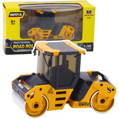 Lean Toys Pojazd Budowlany Walec Drogowy Metalowy Żółty Lean Toys Pojazd Budowlany Walec Drogowy Metalowy Żółty