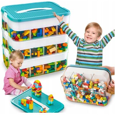 inna (Inny) POJEMNIK na Klocki LEGO 3-PIĘTROWY WARSTWOWY ORGANIZER z Przegródkami 22 L inna (Inny) POJEMNIK na Klocki LEGO 3-PIĘTROWY WARSTWOWY ORGANIZER z Przegródkami 22 L