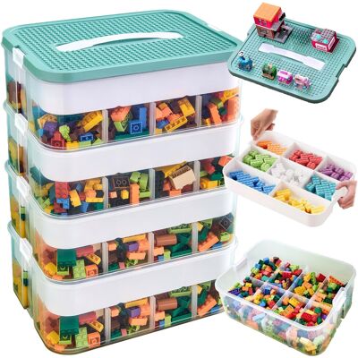 Gockowiak Pojemnik Na Zabawki Klocki Lego Duży Piętrowy Organizer Pudełko Plastikowe Gockowiak Pojemnik Na Zabawki Klocki Lego Duży Piętrowy Organizer Pudełko Plastikowe
