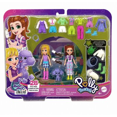 Mattel Polly Pocket Zestaw Pieczenie Pianek Zestaw Ubranek + 2 Lalki JCB23 Mattel Polly Pocket Zestaw Pieczenie Pianek Zestaw Ubranek + 2 Lalki JCB23