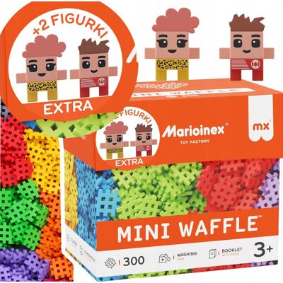 Marioinex Fabryka Zabawek Polskie Klocki Marioinex Wafle Mini 302 el. w tym 2 figurki dla dzieci 3+ Marioinex Fabryka Zabawek Polskie Klocki Marioinex Wafle Mini 302 el. w tym 2 figurki dla dzieci 3+
