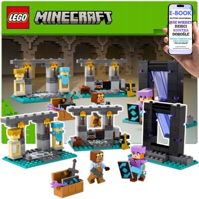 PREZENT DLA FANÓW MINECRAFTA – LEGO® Zbrojownia (21252) z Alex, Bronią i Magicznym Portalem + EBOOK-2 PREZENT DLA FANÓW MINECRAFTA – LEGO® Zbrojownia (21252) z Alex, Bronią i Magicznym Portalem + EBOOK-2