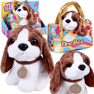 Lean Toys PRZENOŚNY PRZYJACIEL DLA DZIECI MASKOTKA PSA W TOREBCE Lean Toys PRZENOŚNY PRZYJACIEL DLA DZIECI MASKOTKA PSA W TOREBCE